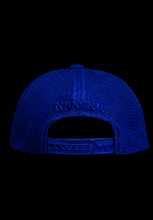 NO REGRETS BLUE CLUB TRUCKER CAP