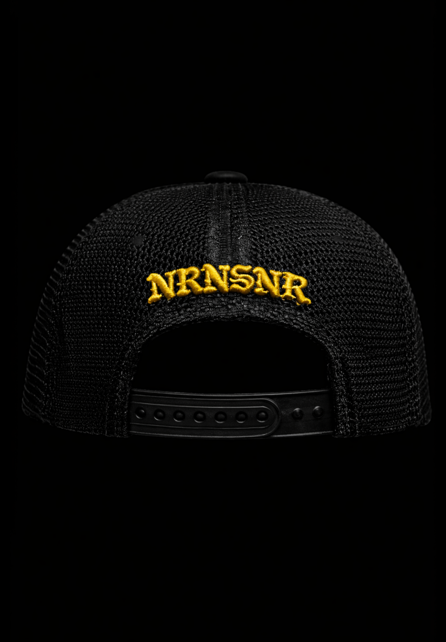 NO REGRETS YELLOW STRIKE TRUCKER CAP