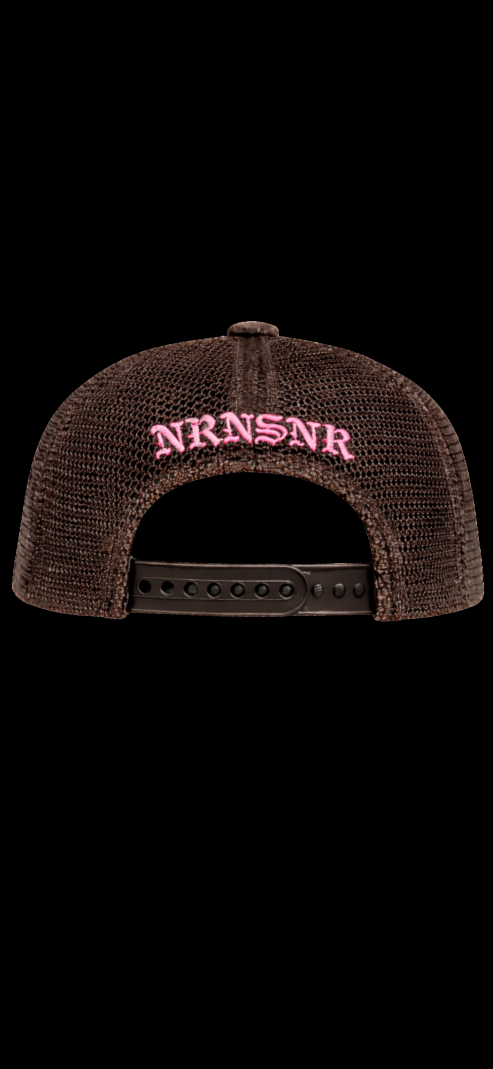 NO REGRETS VELVET BROWN TRUCKER CAP
